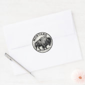 Sticker Rond Montana Bison (Enveloppe)
