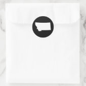 Sticker Rond Montana en blanc et noir (Sac)