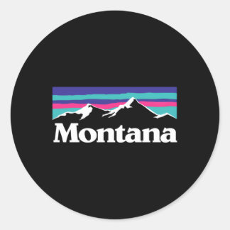 Sticker Rond Montana Mountain Outdoor State