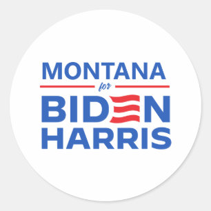 Sticker Rond Montana pour Biden Harris
