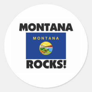 Sticker Rond Montana Rocks
