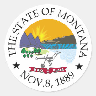Sticker Rond Montana sign