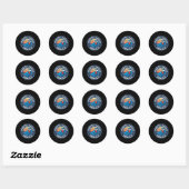 Sticker Rond Monte Carlo Monaco Vagues Nautiques (Feuille)