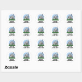 Sticker Rond Monte Ever-rest Funny Sleeping Mountain Pun (Feuille)