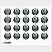 Sticker Rond Monte K-Toot Funny Mountain Pun Dark BG (Feuille)