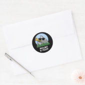 Sticker Rond Monte K-Toot Funny Mountain Pun Dark BG (Enveloppe)