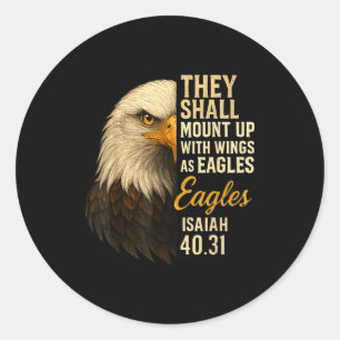 Sticker Rond Monter des ailes comme des aigles Isaïe 40_31 Biog