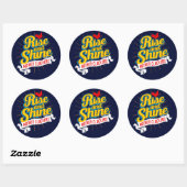 Sticker Rond Monter et briller Mère Cluckers Pays de coq (Feuille)