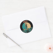 Sticker Rond Monter les vagues : Sup paddle board surf édition (Enveloppe)