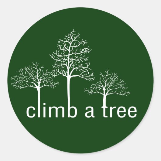 Sticker Rond Monter un arbre (Devant)