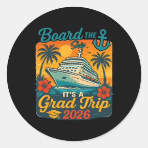 Sticker Rond Montez à bord C'est son voyage de fin d'études 202