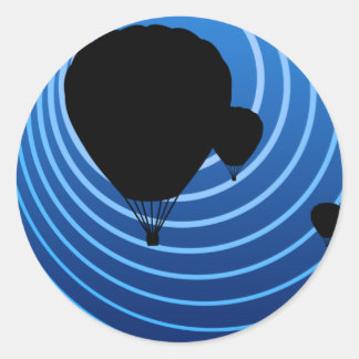 Sticker Rond montgolfière clandestine