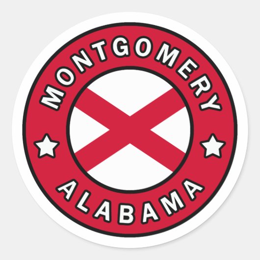 Sticker Rond Montgomery Alabama (Devant)