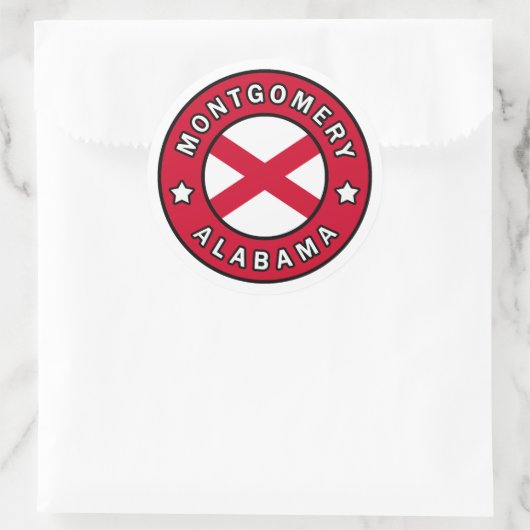 Sticker Rond Montgomery Alabama (Sac)