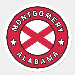 Sticker Rond Montgomery Alabama