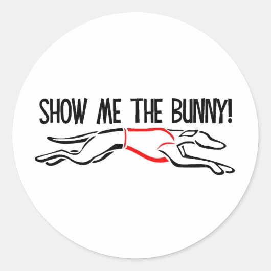 Sticker Rond Montre-moi le lapin ! (Devant)