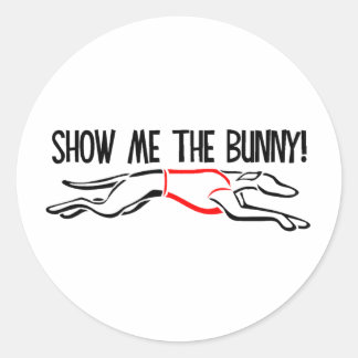 Sticker Rond Montre-moi le lapin !