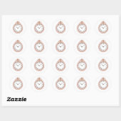Sticker Rond montre vintage (Feuille)