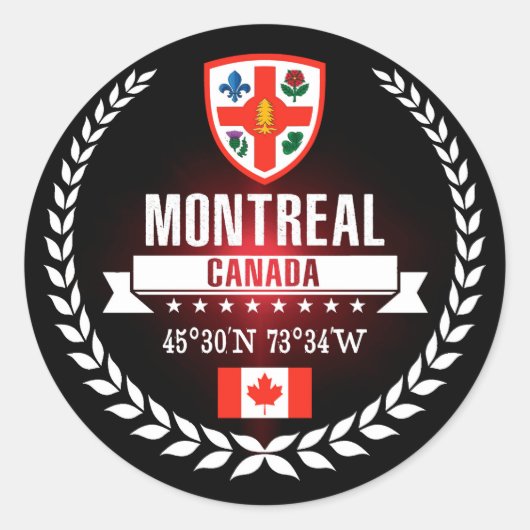 Sticker Rond Montréal (Devant)