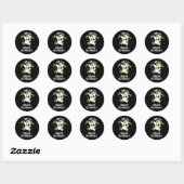 Sticker Rond Montrez-Moi Le Mooney Funny Cow Pun Dark BG (Feuille)
