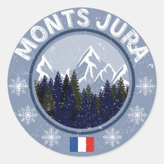 Sticker Rond Monts Jura Station de Ski