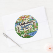 Sticker Rond Monuments de l'Alabama (Enveloppe)