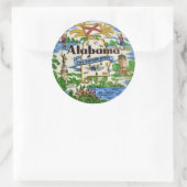 Sticker Rond Monuments de l'Alabama (Sac)