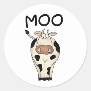 Sticker Rond Moo Cow