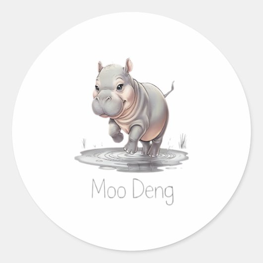 Sticker Rond Moo Deng 2024 (Devant)