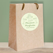 Sticker Rond Moo Moos & Margaritas Bachelorette manuscrite