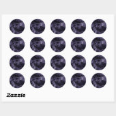 Sticker Rond Moody Agate | Midnight Indigo Deep Purple Glam (Feuille)