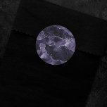 Sticker Rond Moody Agate | Midnight Indigo Deep Purple Glam<br><div class="desc">90s grunge inspiré sombre, sophistiqué aquarelle marbré pierre d'agate dans un ton de bijou moody profond avec faux feuille métallique et veines de parties scintillant dans un riche, dramatique avec tourbillons fluides abstraits et veines de parties scintillant. De la collection "Till Death Do Us Part", ce magnifique dégradé peint à...</div>