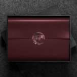 Sticker Rond Moody Agate | Vin Bordeaux Sangria Merlot Maroon<br><div class="desc">90s grunge inspiré sombre, sophistiqué aquarelle marbré pierre d'agate dans un ton de bijou moody profond avec faux feuille métallique et veines de parties scintillant dans un riche, dramatique avec tourbillons fluides abstraits et veines de parties scintillant. De la collection "Till Death Do Us Part", ce magnifique dégradé peint à...</div>