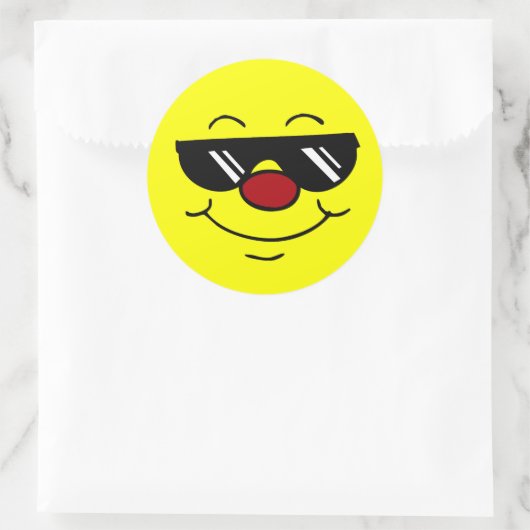 Sticker Rond Moody Face Grumpey (Sac)
