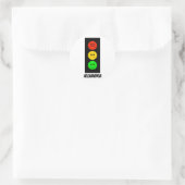 Sticker Rond Moody Stoplight personnalisable avec nom (Sac)