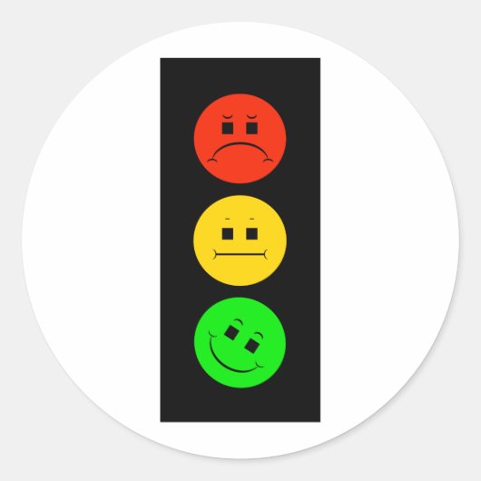 Sticker Rond Moody Stoplight Tilté Vert (Devant)