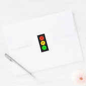 Sticker Rond Moody Stoplight Tilté Vert (Enveloppe)