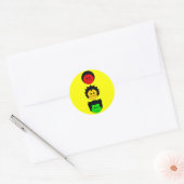 Sticker Rond Moody Stoplight Trio faces verticales (Enveloppe)
