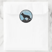 Sticker Rond Moon berger allemand (Sac)