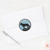 Sticker Rond Moon berger allemand (Enveloppe)