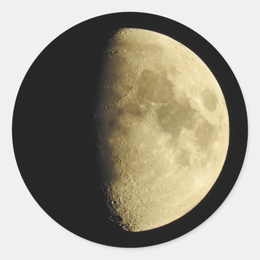 Sticker Rond Moon Close Up Photo (Devant)