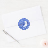 Sticker Rond Moon Stars Aquarelle Décor Ancien Impression (Enveloppe)