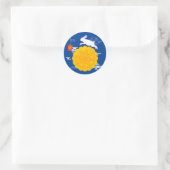 Sticker Rond Mooncake Jumping Moon Moon Moon Rabbit (Sac)