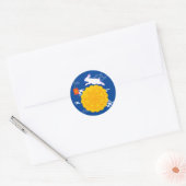 Sticker Rond Mooncake Jumping Moon Moon Moon Rabbit (Enveloppe)