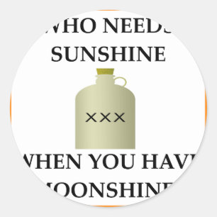 STICKER ROND MOONSHINE