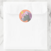 Sticker Rond Moonstone la licorne (Sac)