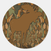 Sticker Rond Moose Camouflage (Devant)