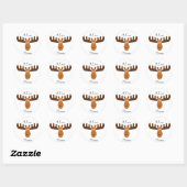 Sticker Rond Moose Head_I Love Moosey (Feuille)