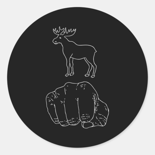 Sticker Rond Moose Knuckles (Devant)