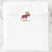 Sticker Rond Moose silhouette (Sac)